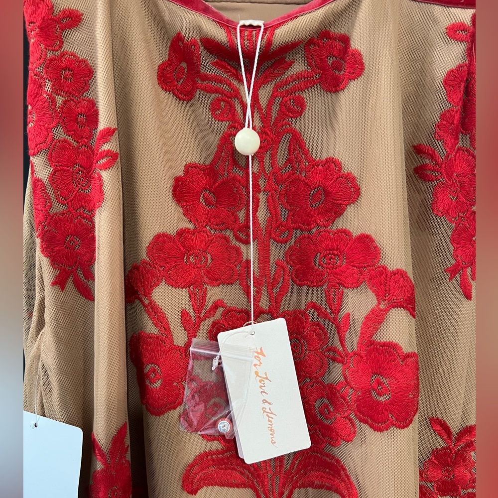For Love And Lemons Red Lace Backless Mini Dress - Picture 6 of 7